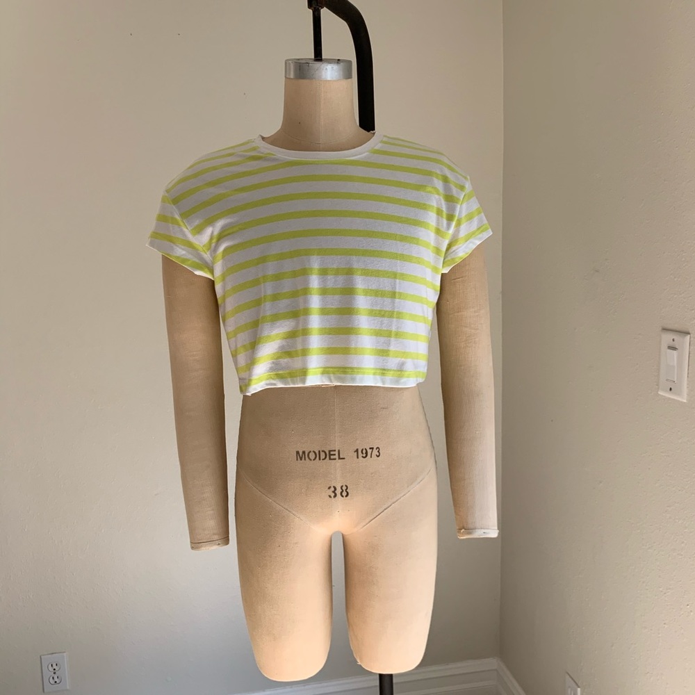 Splendid Jersey Crop Top Striped XS NWT